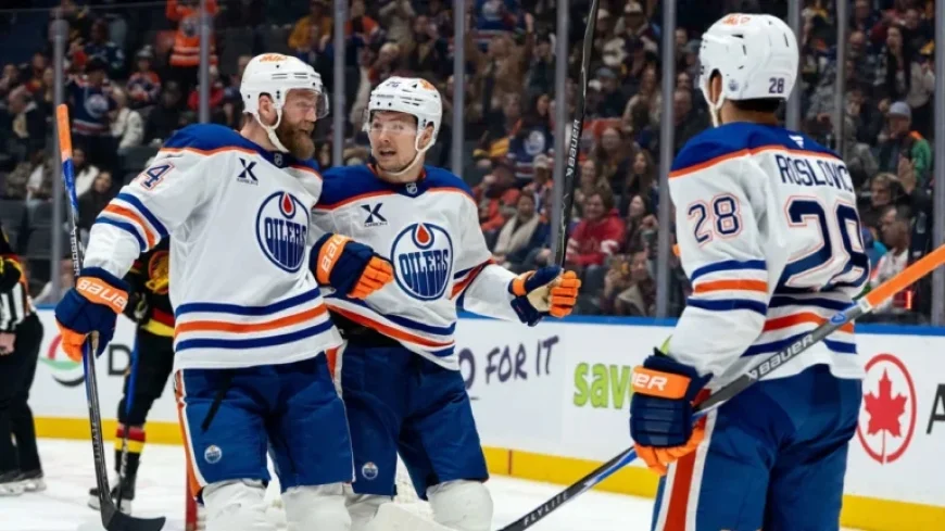 Oilers Dominate Canucks with 6 Goals in Second Period Shutout