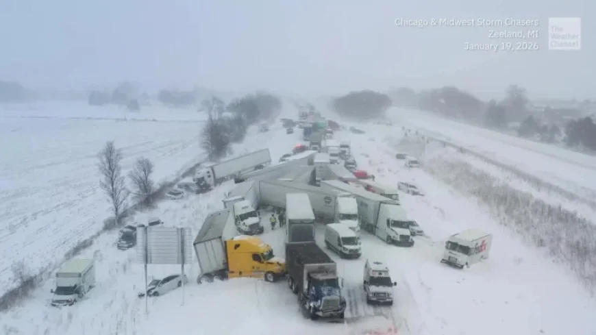Over 100 Vehicles Crash in Snowstorm on Michigan’s I-196
