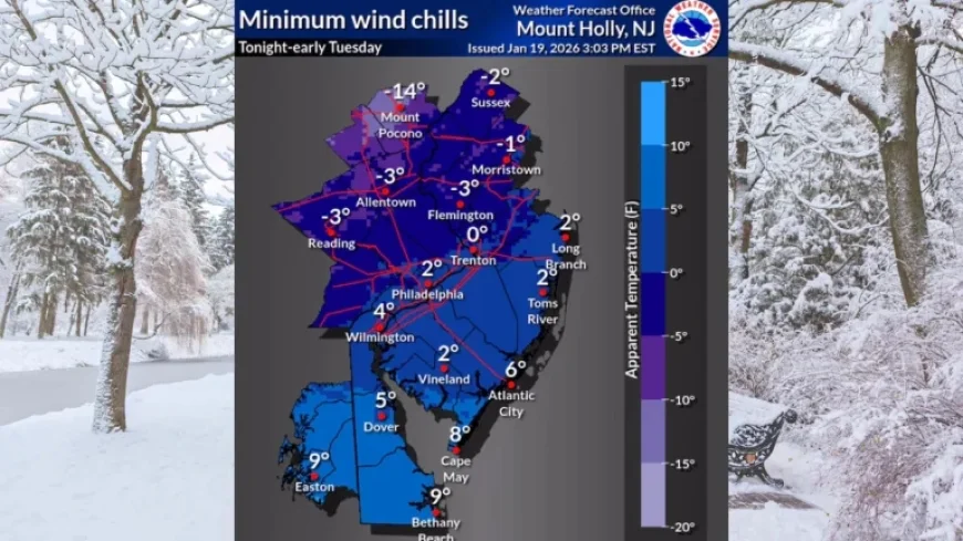 N.J. Weather: Arctic Blast Brings Dangerously Cold Wind Chills Tonight, Snow Possible