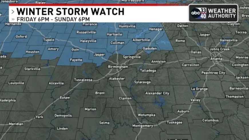 Winter Storm Update: Snow and Ice Threaten Alabama This Wednesday