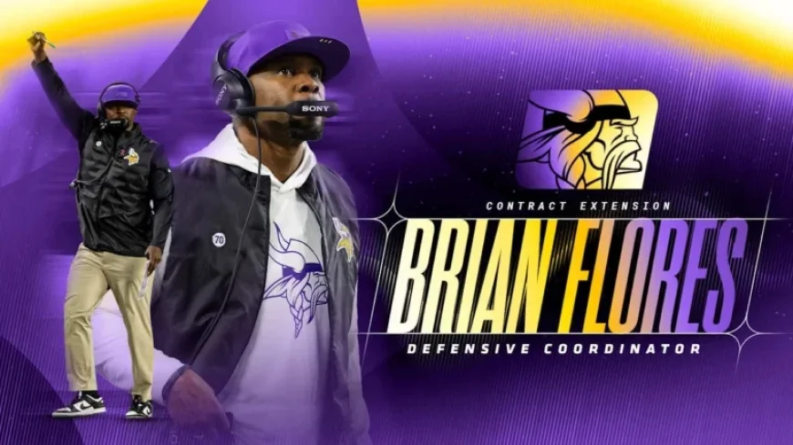 Vikings Extend Contract with Defensive Coordinator Brian Flores