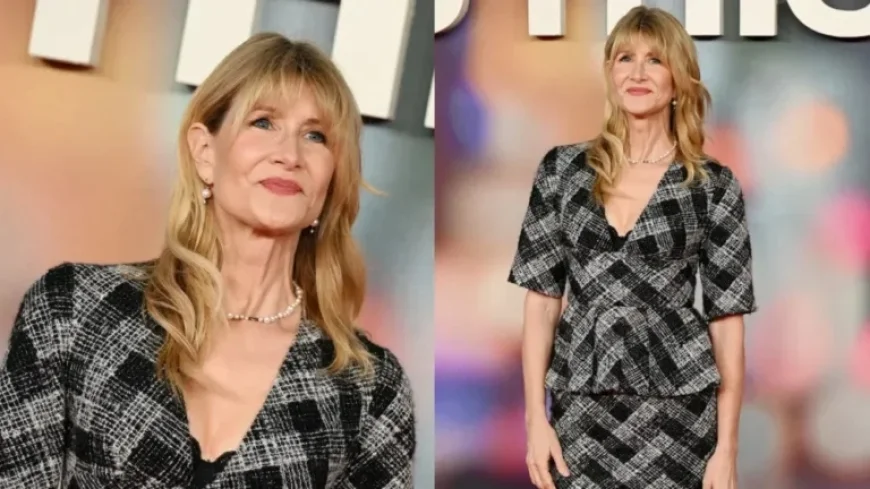 Laura Dern Stuns in Elie Saab Art Deco Gown at London Screening