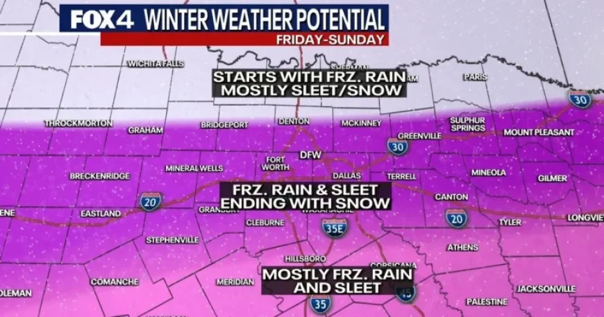 Dallas Braces for Severe Winter Storm as Ice and Snow Threaten