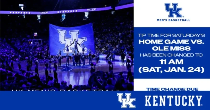 Kentucky Men’s Basketball vs. Ole Miss Rescheduled to 11 a.m. ET