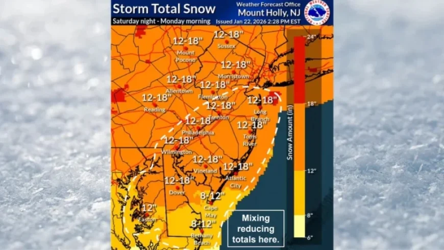 N.J. Braces for Weekend Winter Storm with Up to 18 Inches of Snow
