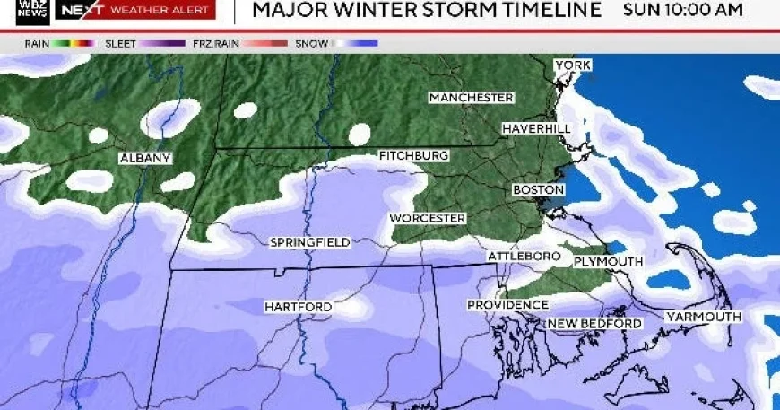 Massachusetts Snowstorm Forecast: Start and End Times This Weekend