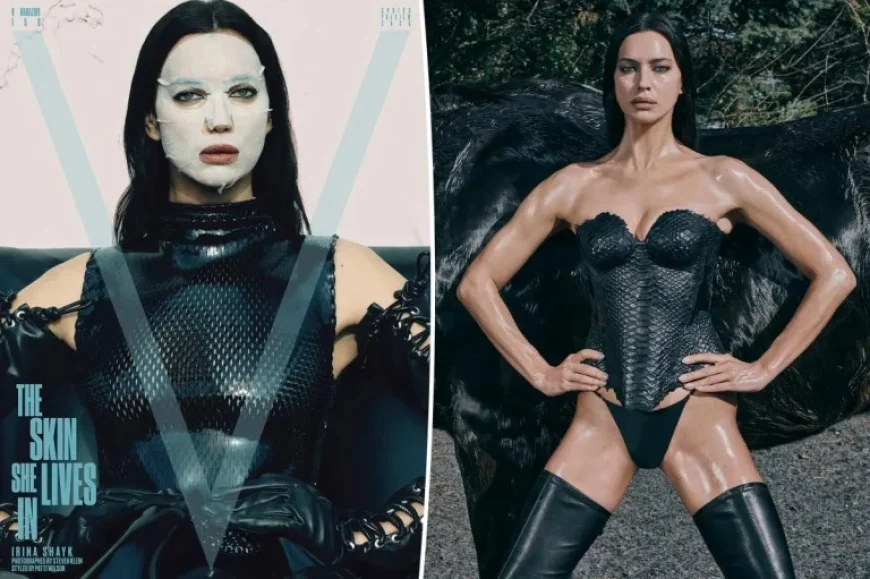 Irina Shayk Dazzles in V Cover Shoot with Edgy Thongs and Corsets
