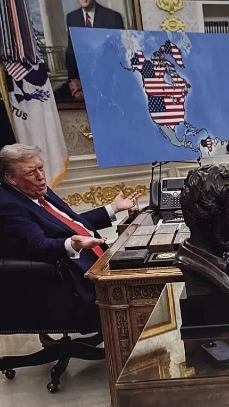 Trump Shares Map Showing Canada, Greenland as Parts of the U.S.