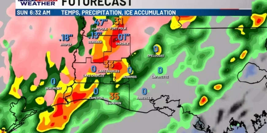Rain Expected for All; Ice Risk Persists in Northern SWLA