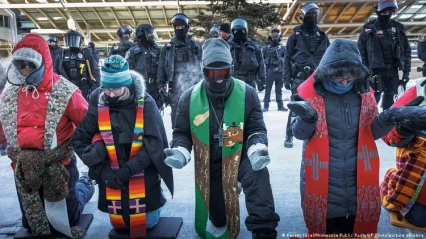 Police Arrest Clergy Members During ICE Protest Demonstrations