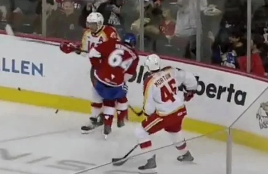 Injured David Reinbacher Exits Rocket Game