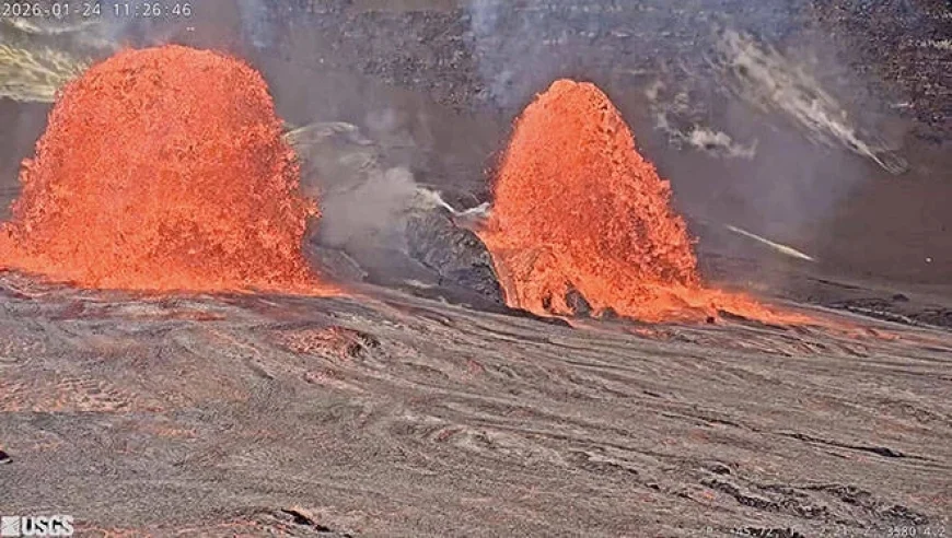 Kilauea’s 41st Lava Fountain Episode Erupts at Halemaumau Crater