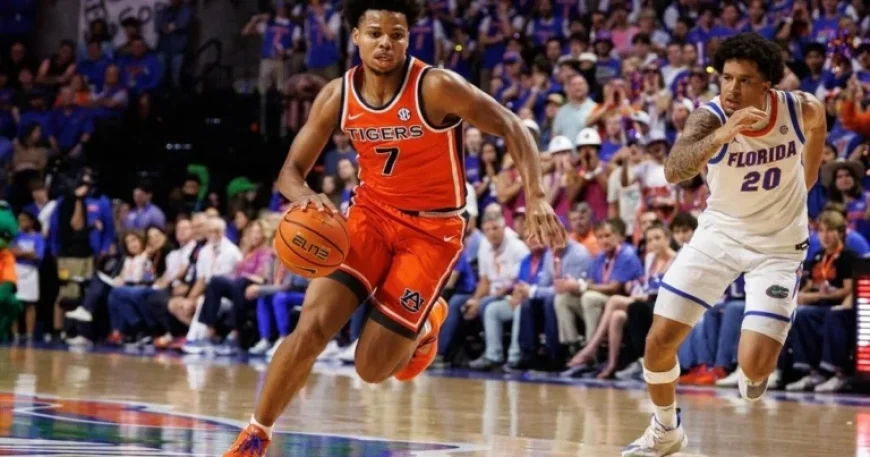 Hall Scores 24 as Auburn Defeats No. 16 Florida 76-67 in Gainesville