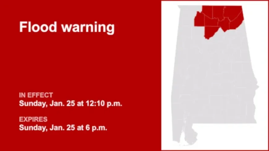 Madison County Faces Flood Warning Due to Heavy Rainfall Until Sunday Evening