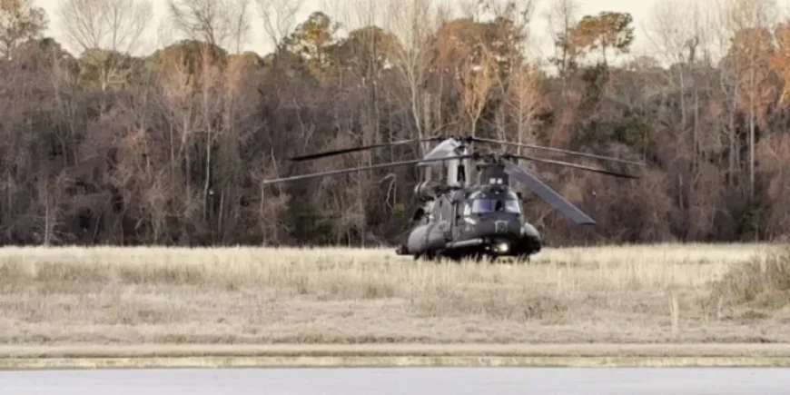 Chinook Helicopter Lands Safely at Georgia Southern Armstrong Campus
