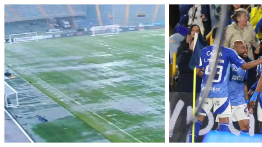 El Campín Field Soaked Before Millonarios vs Junior Match in Bogotá