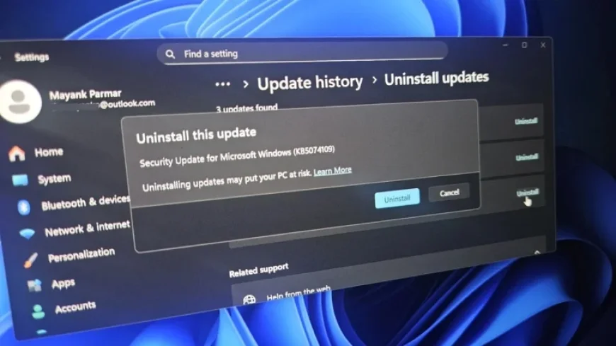 Uninstall Windows 11 KB5074109 to Resolve Outlook POP, PST Issues