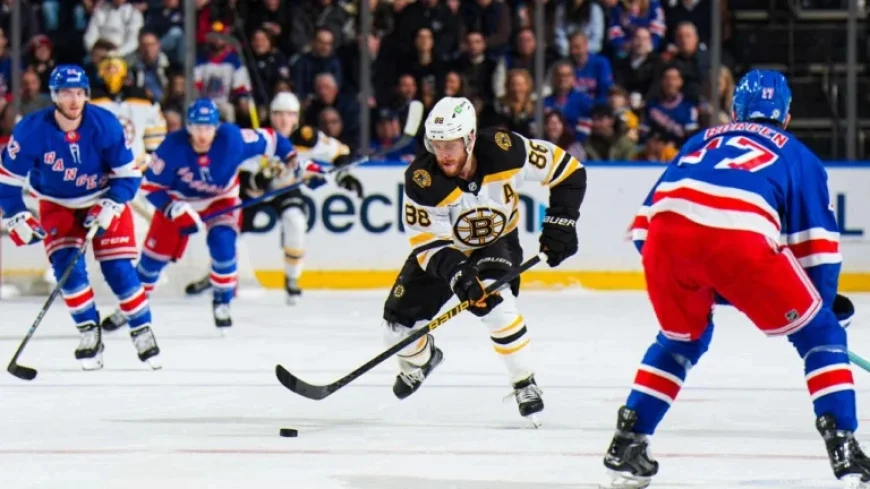 Pastrnak Leads Bruins to Face Red-Hot Rangers, Winners of 8 of 9