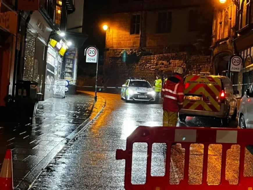 Shrewsbury Town Centre Fire: Emergency Services Tackle Blaze, Major Road Closed