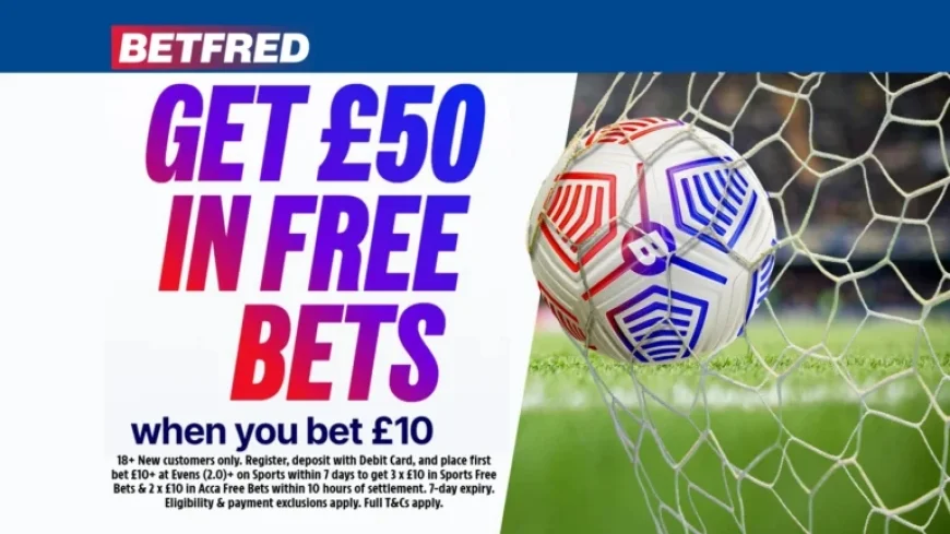 Join Betfred, Get £50 Free Bets on Frankfurt vs Tottenham
