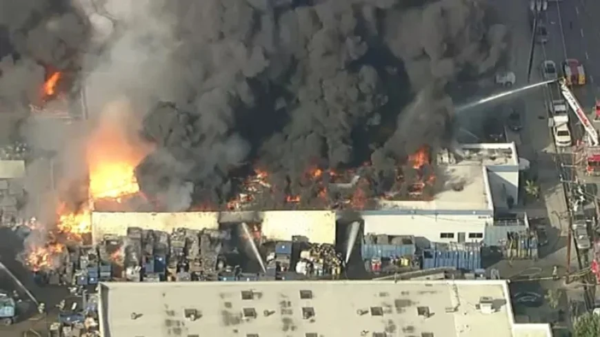 South El Monte Engulfed by Massive Fire; Smoke Visible for Miles