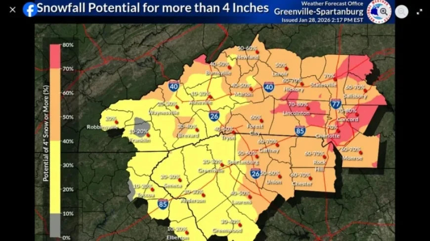 Heavy Snow Expected in Charlotte Saturday, NWS Forecasts