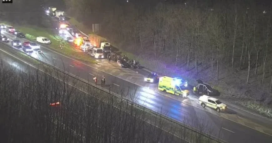 A55 Crash: Five-Vehicle Pile-Up Injures Several, One Sent to Trauma Unit