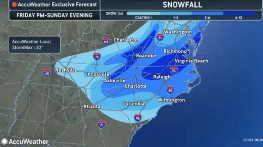 NWS Predicts 100% Chance of Snow in Charlotte on Saturday