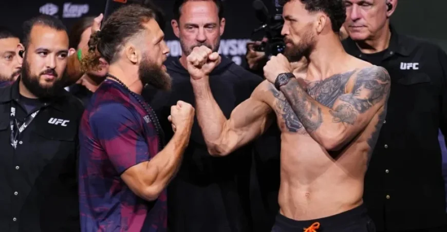 Mauricio Ruffy Deflects Rafael Fiziev’s Verbal Jab at UFC 325 Staredown | Video