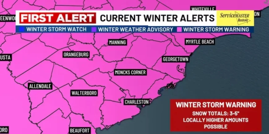 Winter Storm Warning Issued for Entire Lowcountry