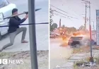 CCTV Footage Shows Rocket Striking Mayor’s Car in Philippines