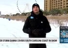 Winter Storm Gianna Blankets South Carolina Beach in Snow