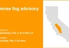 NWS Issues Dense Fog Advisory for Central Valley Until Thursday Midday