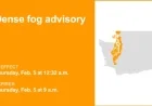Puget Sound Faces Dense Fog Advisory Until Thursday Morning