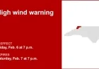 NWS Issues High Wind Warning for NC High Country Until Saturday Evening