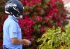Joel Dahmen Wears Seahawks Helmet on WM Phoenix Open Golf Course