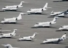 Stunning Private Jet Parade at San Francisco Airport Before Super Bowl