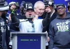 Seahawks GM Schneider’s Awkward Kenneth Walker Contract Moment Goes Viral at Super Bowl Parade