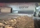 Porter Airlines Plane Slides Off Tarmac Amid Heavy Snow at Halifax Airport