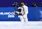 Cameraman in White Suit Steals the Show at Winter Olympics