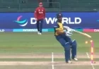 Sri Lanka Batter Accidentally Dismantles Own Stumps in T20 World Cup Clash