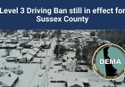 Level 3 Driving Ban Remains Enforced in Sussex County