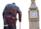 Winston Churchill Statue in Parliament Square Vandalized with Graffiti