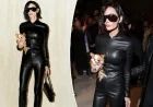 Demi Moore Stuns with Bold Bob and All-Leather Outfit at Gucci Show