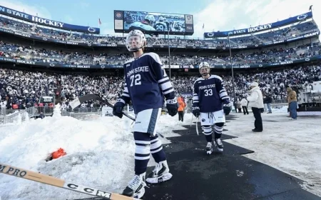 Penn State vs. Michigan State Hockey at Beaver Stadium Attracts 75,000 Fans