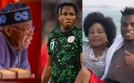 Tinubu Expresses Sympathy to Chukwueze on His Mother’s Death