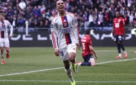 Noah Nartey’s First Goal for OL Against LOSC Captured on Video