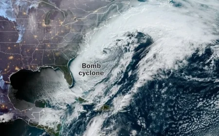 Historic Snow Hits North Carolina as Bomb Cyclone Reaches Florida