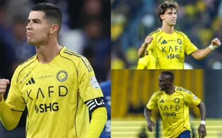 Ronaldo, Felix Shine as Al-Nassr Nears Al-Hilal After Beating Al-Kholood
