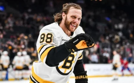 David Pastrnak Earns NHL’s Second Star Honors for January